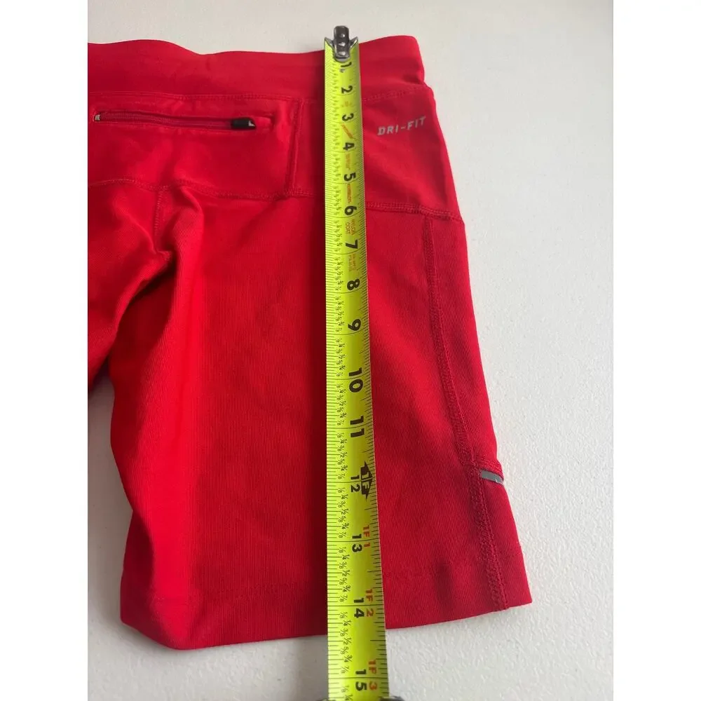 Nike Dri-FIT Compression Shorts XS Red Running Biker Training